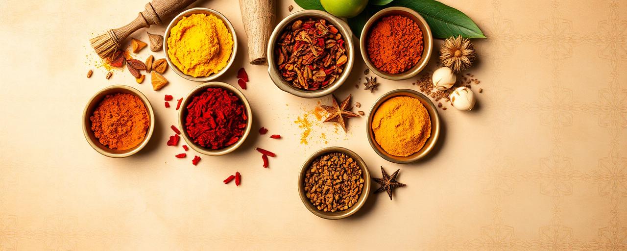 Whole spices and dried chillies